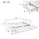 preview thumbnail 14 of 19, Twin Size Bed with Headboard, Footboard, Trundle and Three Storage Drawers, Twin Size Pine Wood Bed with Headboard, Footboard