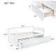 preview thumbnail 11 of 18, Twin Size Pine Wood Bed Kids Daybed Storage Bed with Trundle Bed, 3 Storage Drawers, Headboard and Footboard for Children's Room