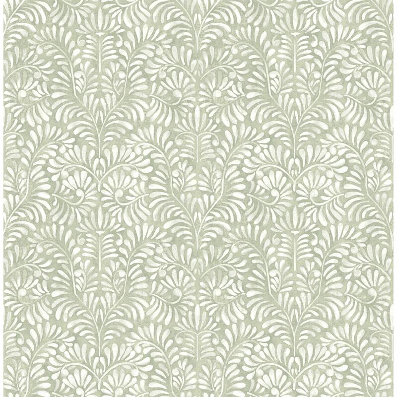 A-Street Prints Elma Sage Fiddlehead Wallpaper