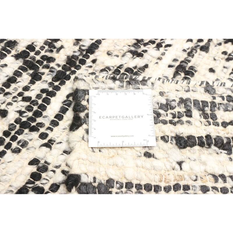 ECARPETGALLERY Braid weave Sienna Cream Wool Rug - 6'1 x 8'10