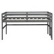 preview thumbnail 9 of 9, Antique Gray Twin Size Solid Pine Wood Loft Bed with Full-Length Guardrails