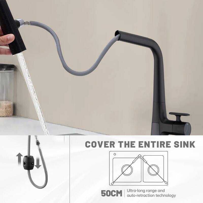 Topcraft Stainless Steel Pull Down Kitchen Faucet