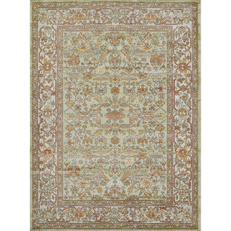 Momeni Lillihan Traditional Area Rug - 2' 7" x 8' - Sage - Runner