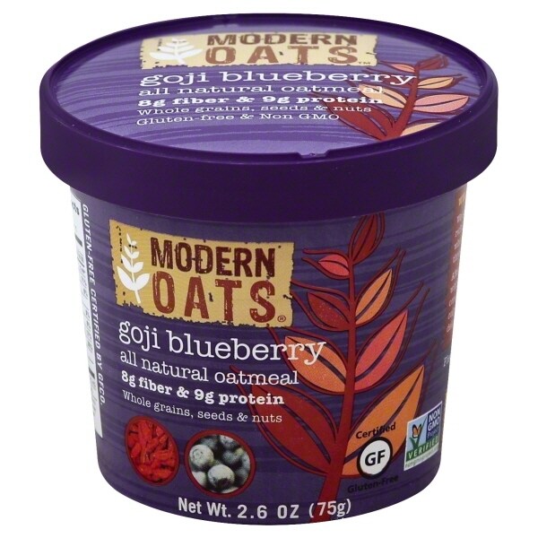 Modern Oats All Natural Oatmeal - Goji Blueberry - Case of 6 - 2.6 oz.
