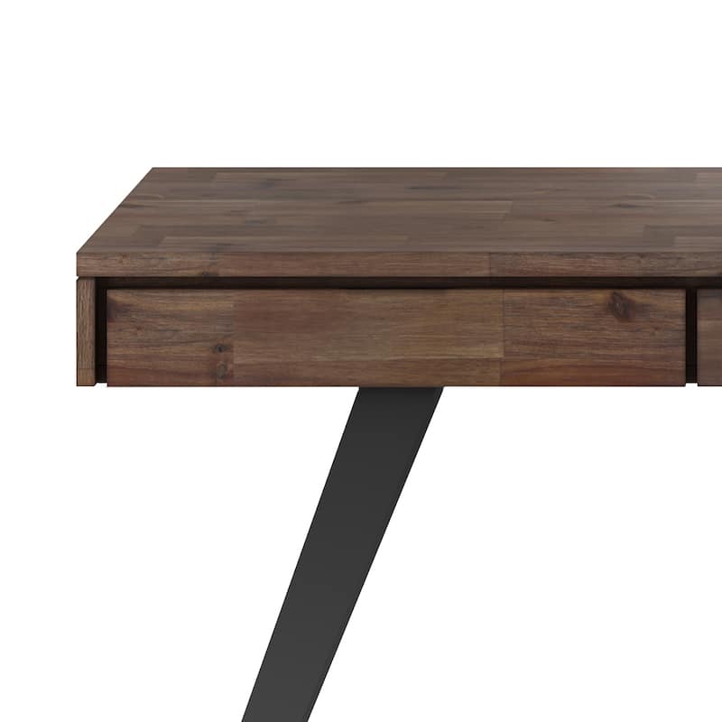 WYNDENHALL Mitchell SOLID WOOD Modern Industrial 72 inch Wide Large Desk