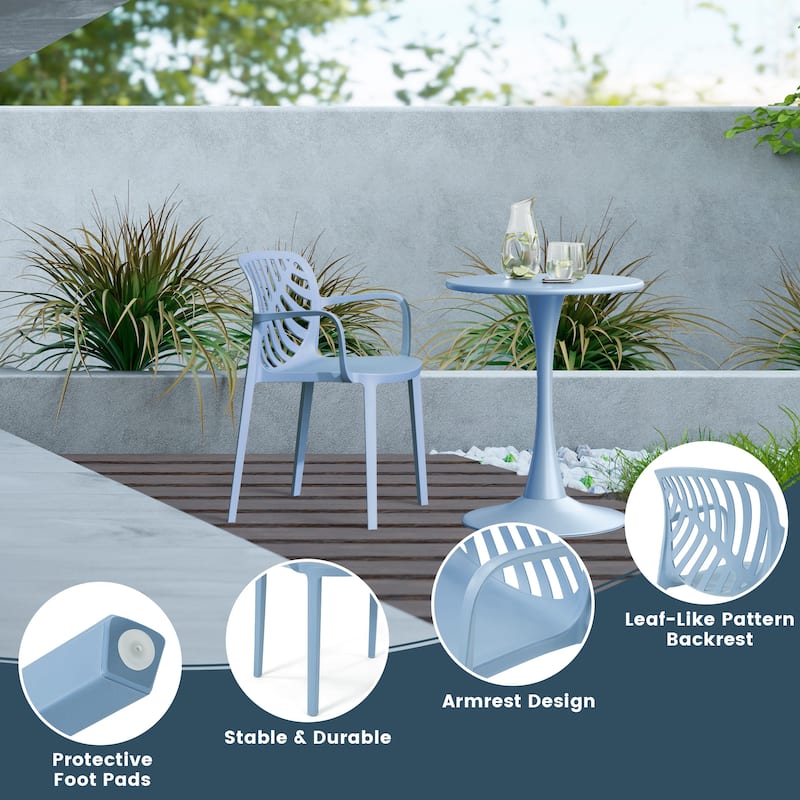 Frond and Form Outdoor Stacking Dining Armchair (Set of 2)