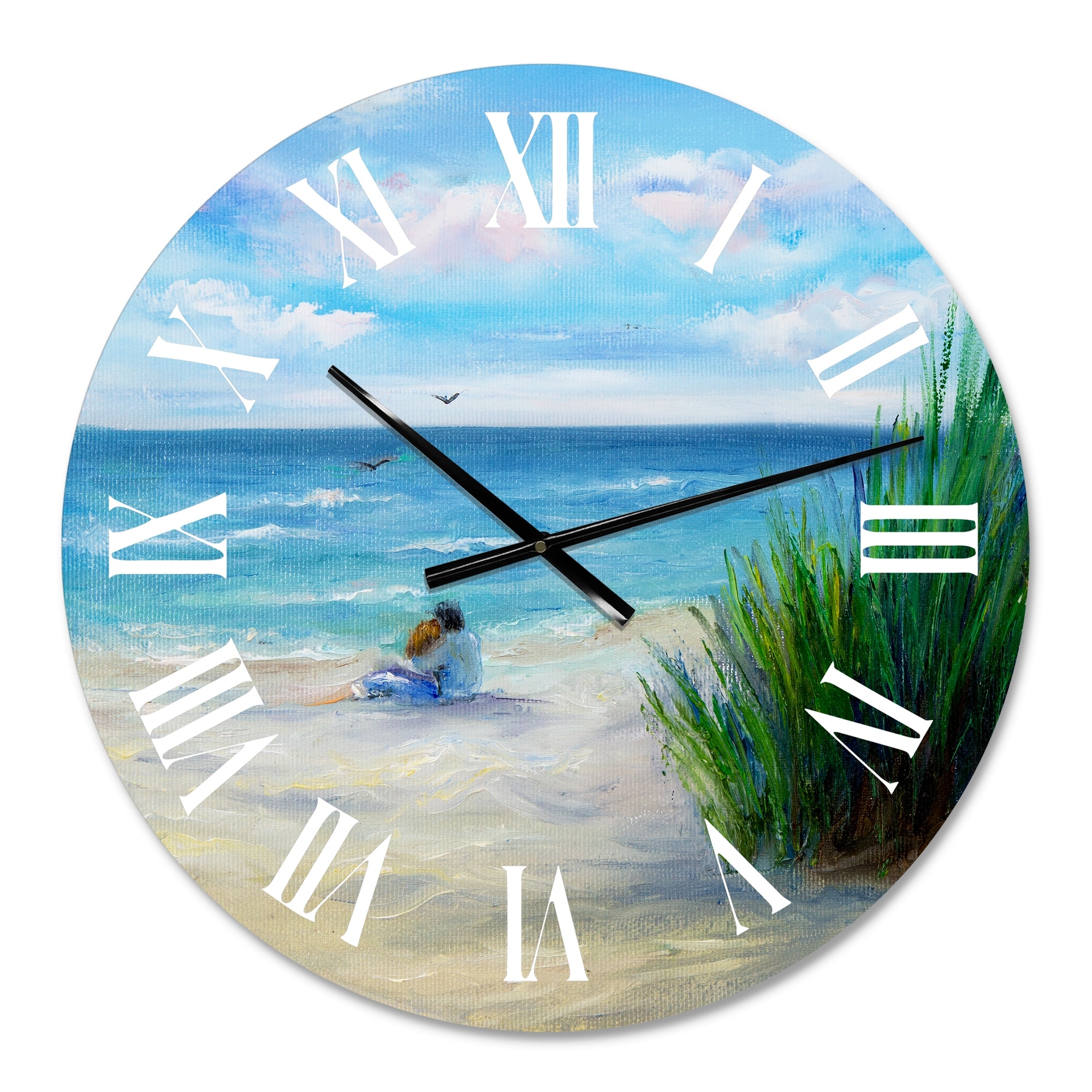 Designart 'Couple In Love By The Beach' Nautical & Coastal-image