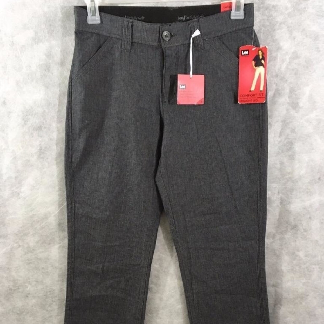 Shop Lee Pants Size 6 M Gray Black 32 X 29 Straight Leg Comfort