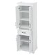 preview thumbnail 13 of 18, GDFStudio - Greystone 70.8"H Freestanding Bathroom Cabinet with Adjustable Shelves, 4 Soft Close Doors & Drawer