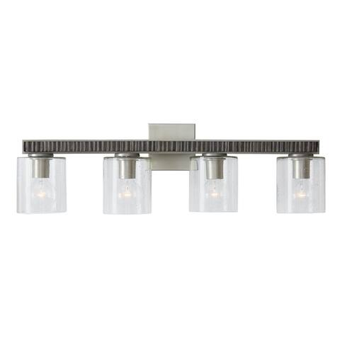 Sawyer 4-light Carbon Grey/ Matte Nickel Bath/ Vanity Fixture