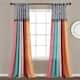 Lush Decor Boho Patch Window Curtain Panel Pair - 84 Inches