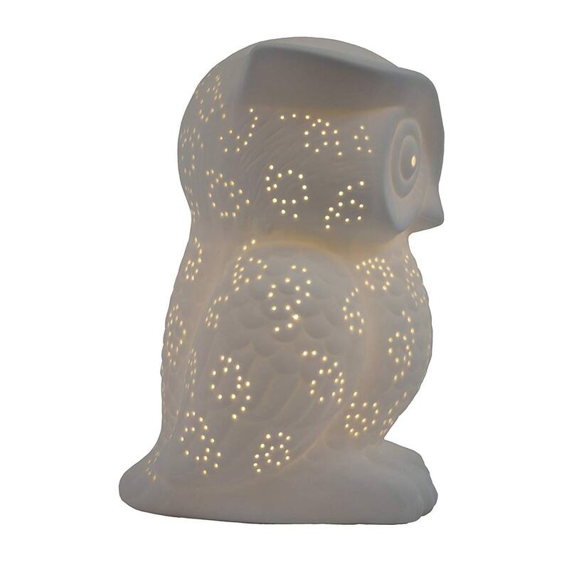 9.84 in. White Finish Table Lamp with White Shade, Sturdy Table Lamp for Living Rooms and Bedrooms