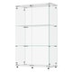 preview thumbnail 61 of 165, Glass Display Cabinet with Doors & Locks, Acrylic Shelves, Floor Standing Storage Showcase for Home or Office