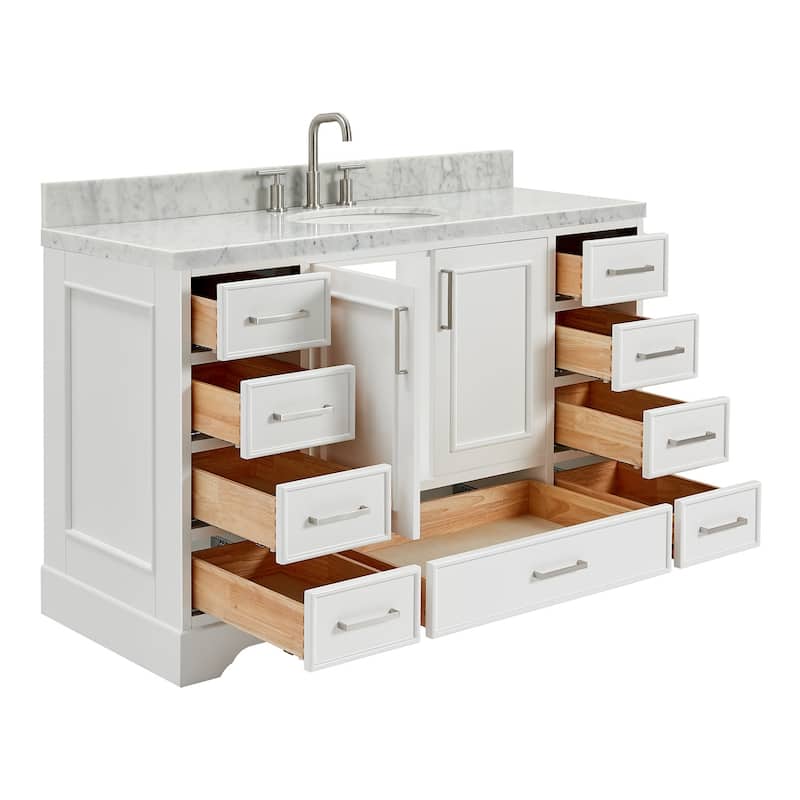 Ariel M055SCWOVO Stafford 55" Free Standing Single Basin Vanity Set