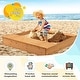 preview thumbnail 5 of 8, Costway Kids Wooden Sandbox w/ Bench Seats & Storage Boxes Children - See Details