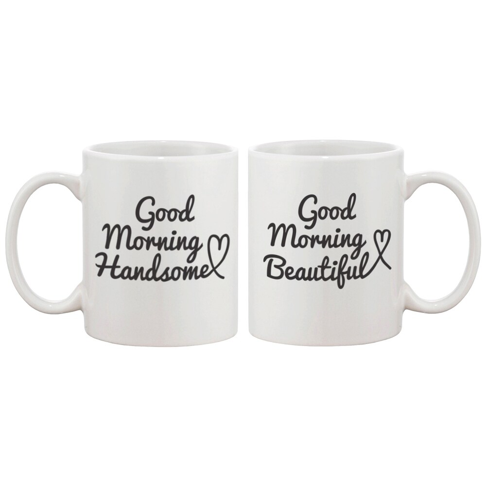 Shop His And Hers Coffee Mug Set Good Morning Handsome Good