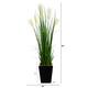 4.5' Wheat Plum Grass Artificial Plant in Black Metal Planter - 15 ...