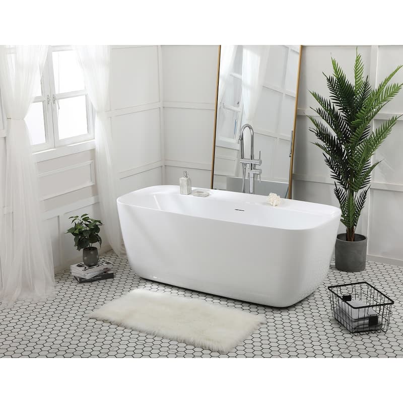 Chad Soaking Bathtub in Glossy White