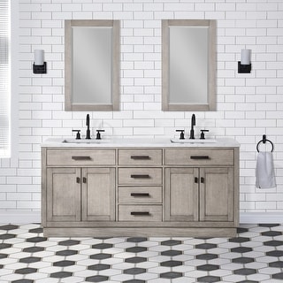 Chestnut 72" Double Bathroom Vanity Vanity with Faucet(s)
