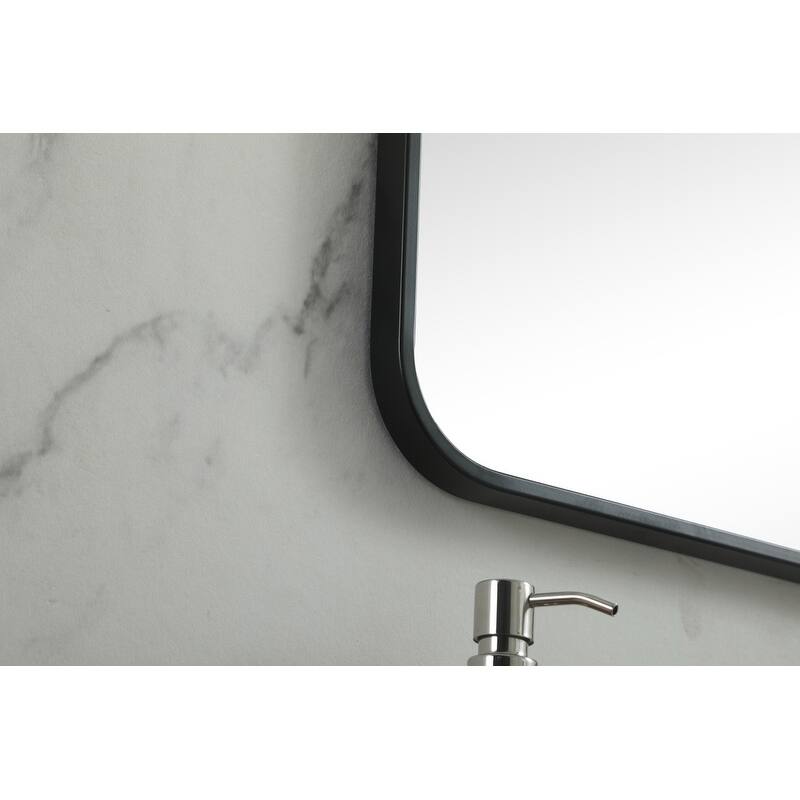 Indigo Home Soft corner metal square mirror 24x24 inch