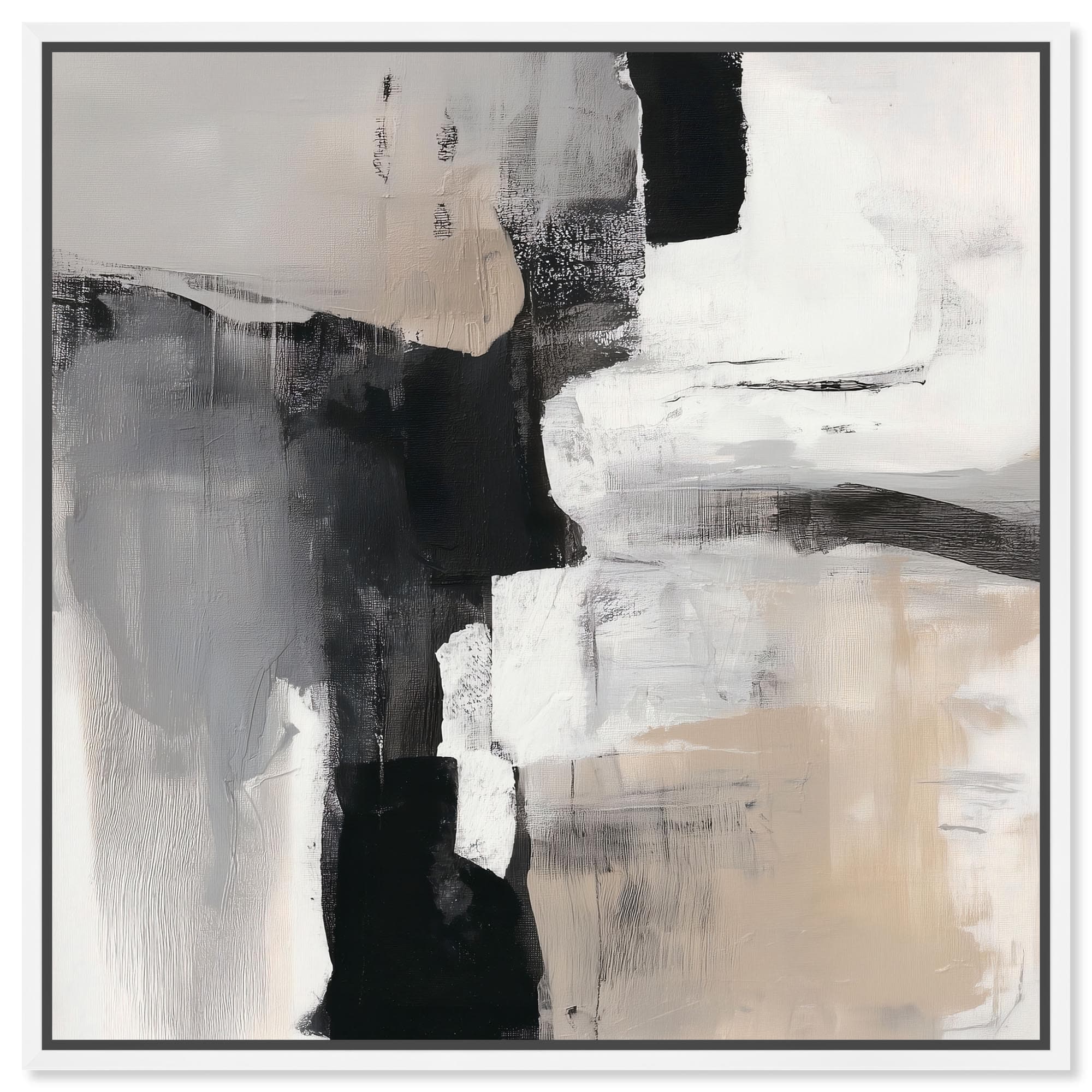 Shades of Gray I Minimalist Wall Art Canvas Print by Art Remedy