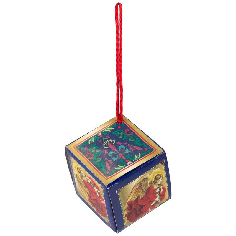 Trumpeting Angel Mini Gift Box Christmas Ornaments - 2" - Set of 24