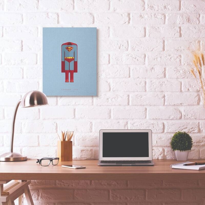 Stupell Superman Famous People Characters Fashion Design Canvas Wall Art, Proudly Made in USA