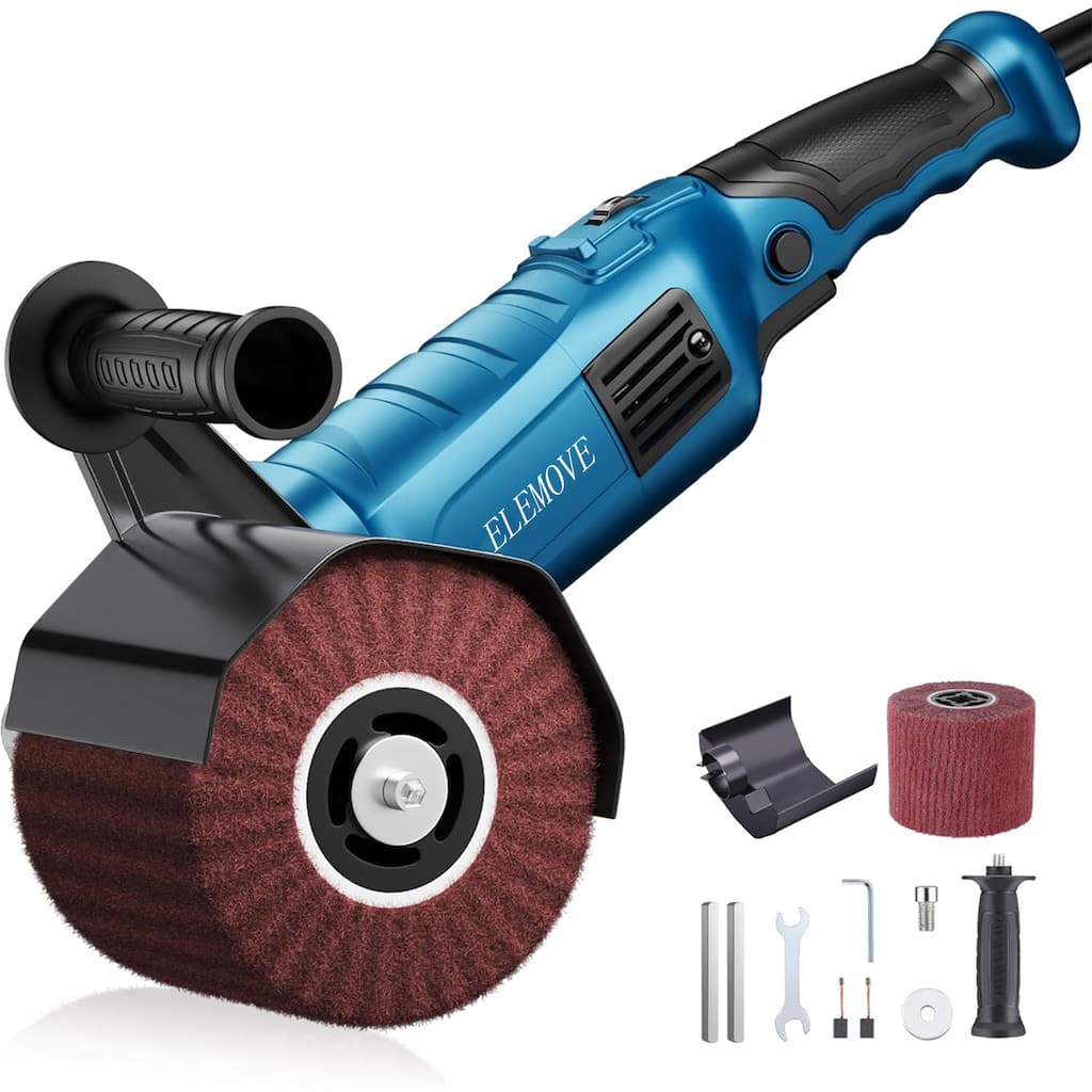 ELEMOVE High Power-operated polishers Dust Shield, Industrial & DIY Surface Burnishing Tool for Metal, Stainless Steel, Wood - d