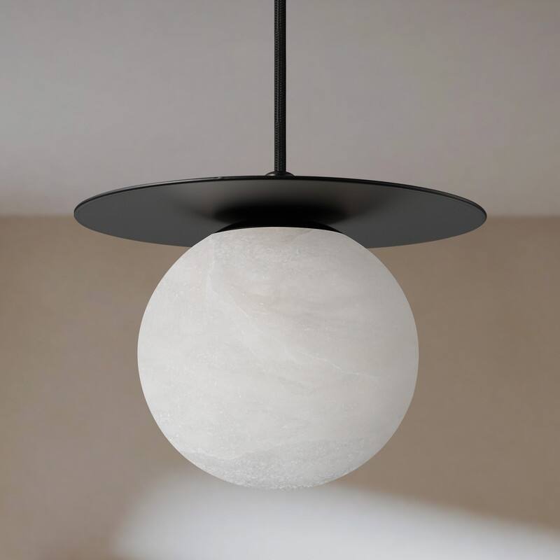 KAYLA Alabaster Pendant Light - Nordic Modern Brass Hanging Lamp