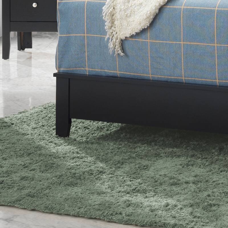 Transitional Black Full Bed Frame with Sleek Finish