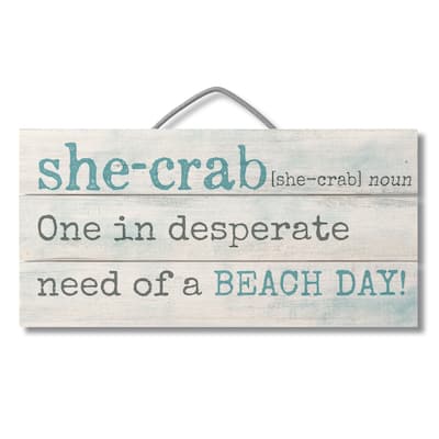 Wood Pallet Hanging Sign - She Crab
