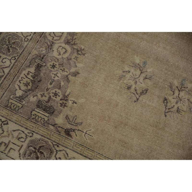 Hand Knotted Oriental 100% Wool Carpet Transitional Medallion Brown Anatolian Area Rug - 9' 7'' X 6' 1''