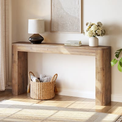 63-Inch Solid Wood Console Table