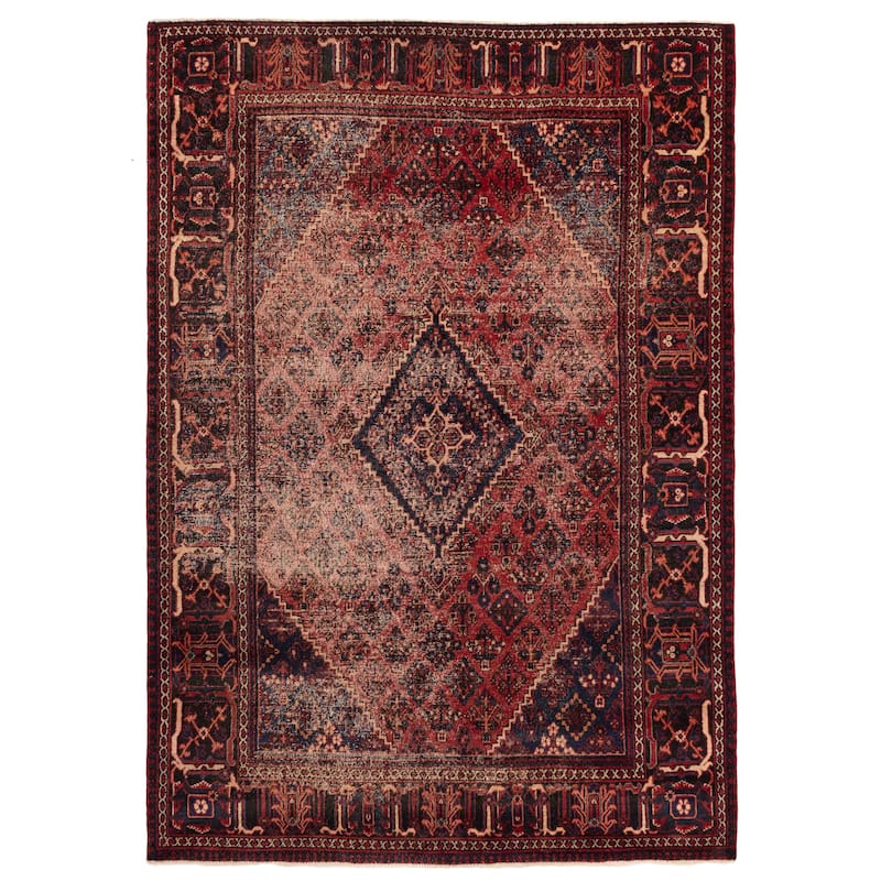 ECARPETGALLERY Hand-knotted Anadol Vintage Red Wool Rug - 6'11 x 10'1