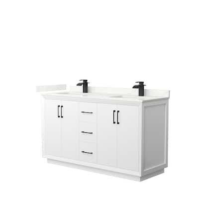 Strada 60-inch Double Vanity, Quartz Top