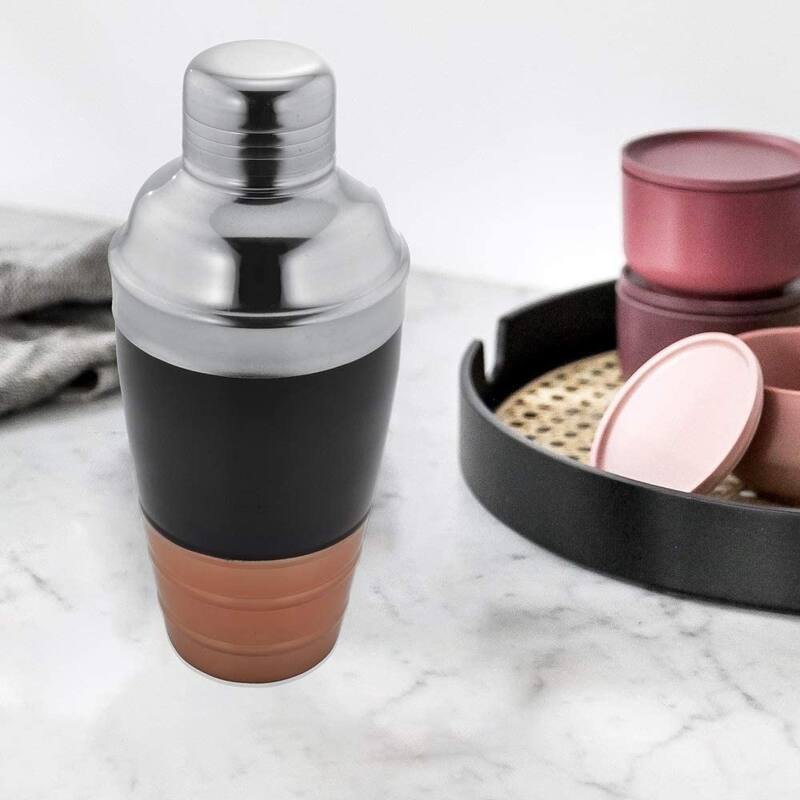 Sol Living Deluxe Stainless Steel Cocktail Shaker with Strainer