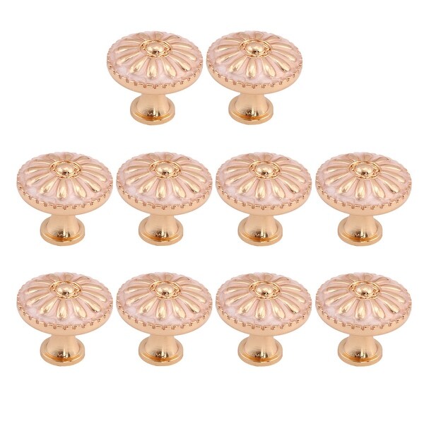 Zinc Alloy Knobs Metal Round Drawer Handle for Dresser Cabinet 31mm #3, 10pcs - #3
