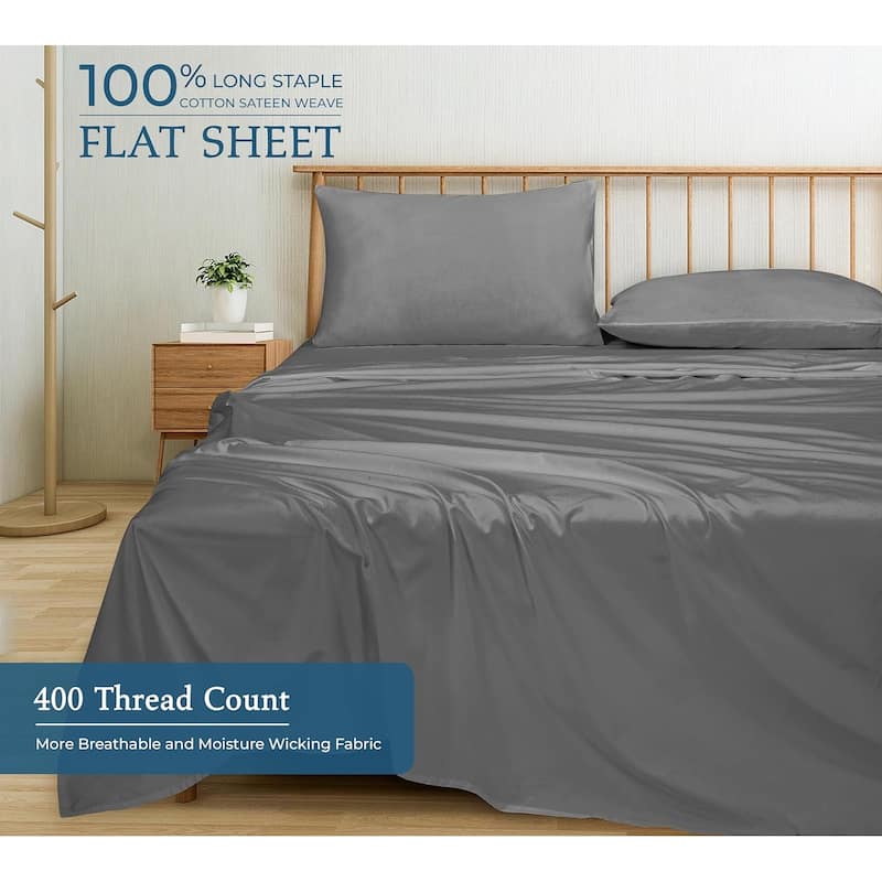 Royale linen 400 Thread Count Cotton Flat Sheet