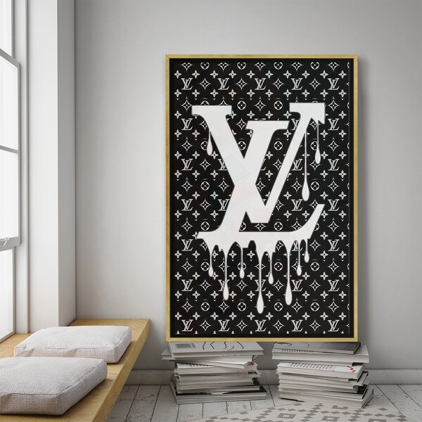 Large Wall Art, Framed Art, Louis Vuitton Black And White, by