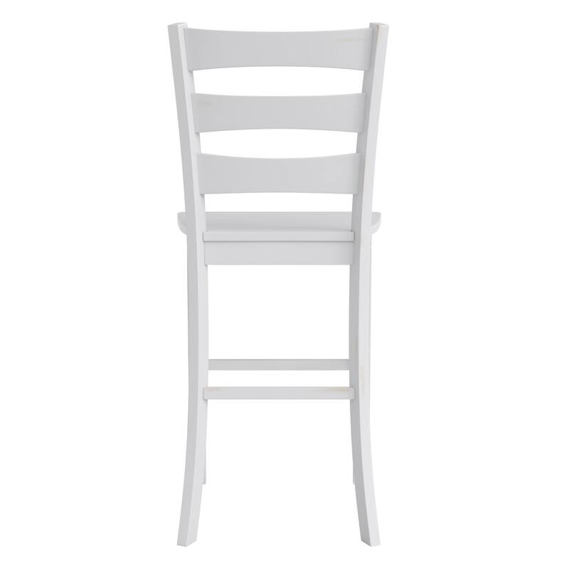 Ladderback Wooden Bar Height Stools with Footrest