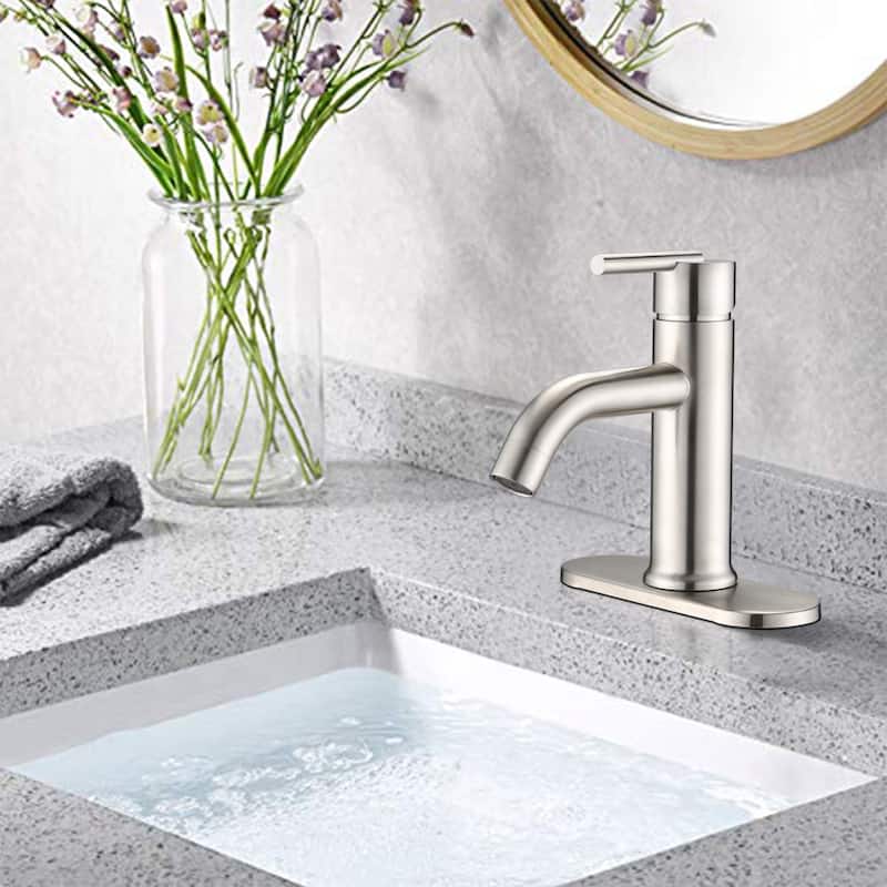 PROOX Single Lever Handle Bathroom Single Hole Basin Stainless Steel Faucet