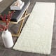 SAFAVIEH Laguna Shag Verdiana Solid Color 2-inch Thick Shag Rug - 2'3" x 8' Runner - Ivory
