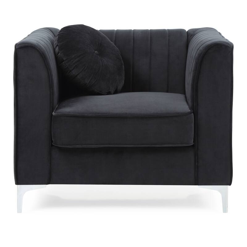 Delray Velvet/ Microsuede Chair
