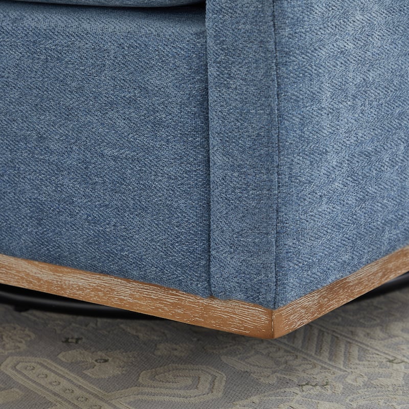 30.7"W Square Upholstered Swivel Accent Chair for Living Room