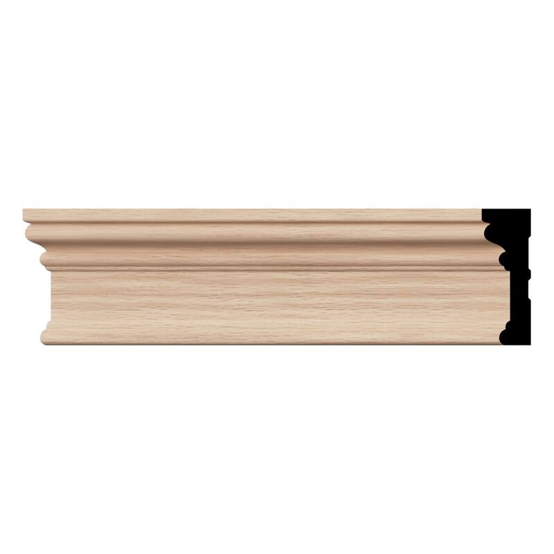 BRB3:11/16-in D x 2-1/4-in W x 96-in L Americraft Solid Hardwood Stain Grade Baby Howe Casing Moulding - Red Oak