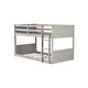 preview thumbnail 20 of 18, Twin Size Floor Bunk Bed with Safety Guardrails and Built In Ladder