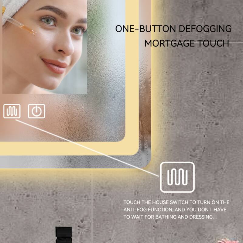 Rectangular Round Corner Bathroom Vanity Mirror