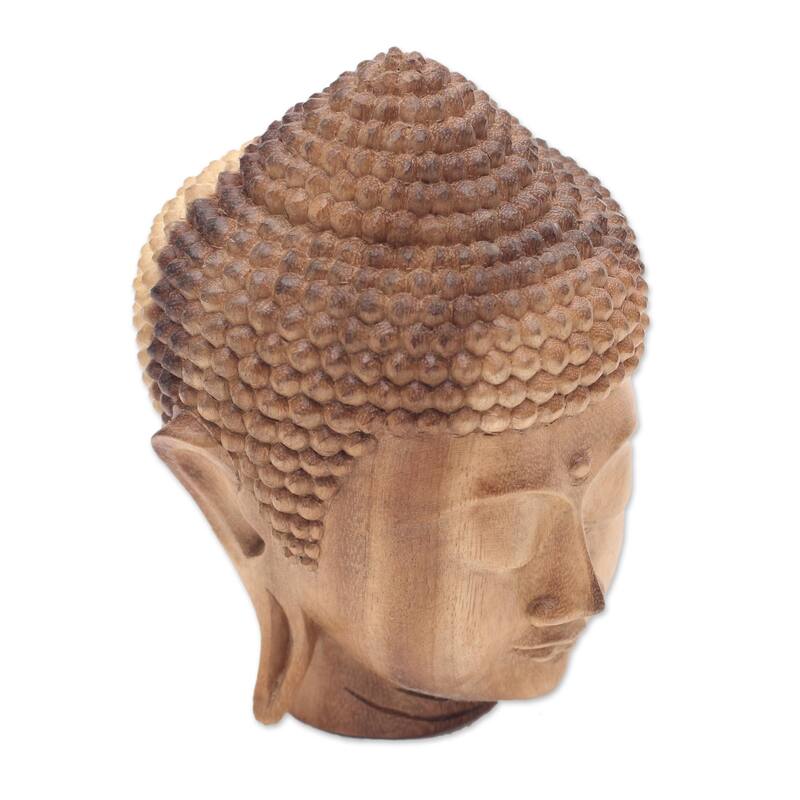 NOVICA Handmade Buddha Nature Wood Sculpture