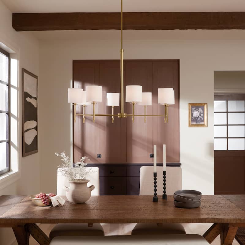 Kichler Lighting Ali 8-Light Brushed Natural Brass Chandelier - 38.75