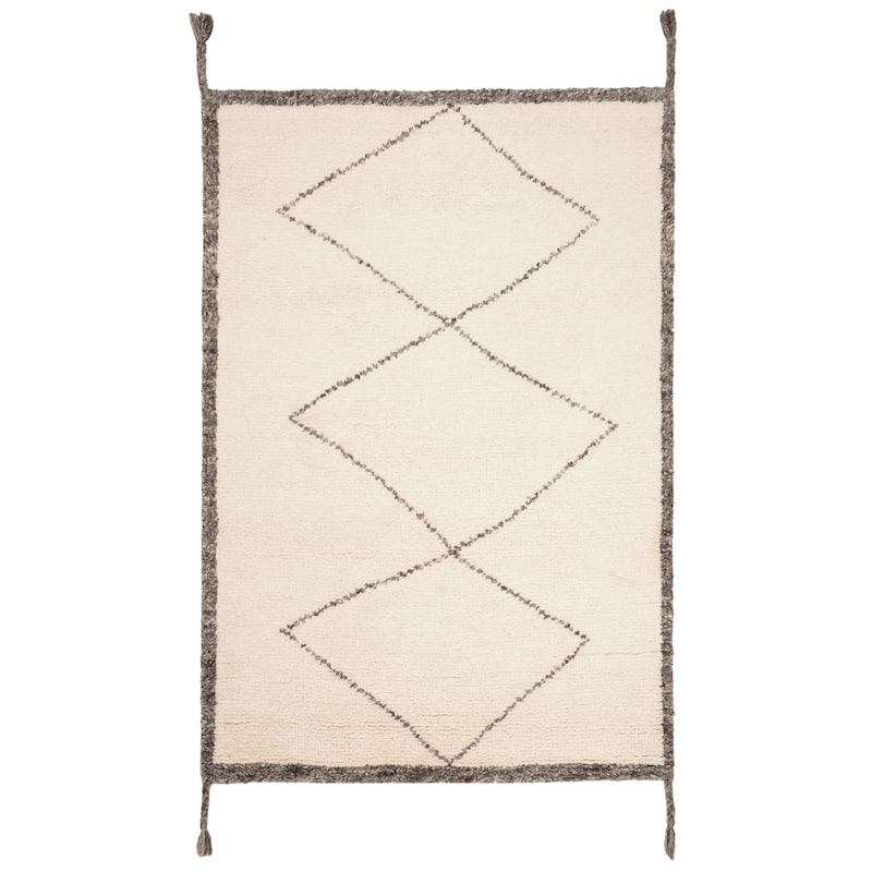 SAFAVIEH Handmade Casablanca Shag Oonagh Tribal Wool Rug